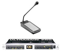 AVL SM-KIT Head-End Paging Kit with All Call Paging Microphones, UltraGain Pro Dual Channel Mic Pre Amp with Equalization